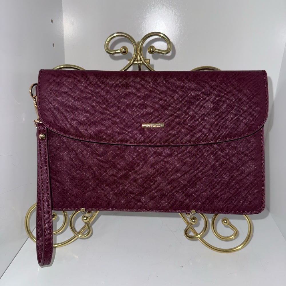 Elegant Maroon Wristlet Clutch